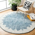 thumbnail image 2 of SAFAVIEH Metro Rosalin Diamond Area Rug, Blue/Ivory, 6' x 6' Round, 2 of 11