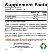 3 Pack Best Naturals L-Arginine L-Citrulline Complex 1000 mg 120 Tablets