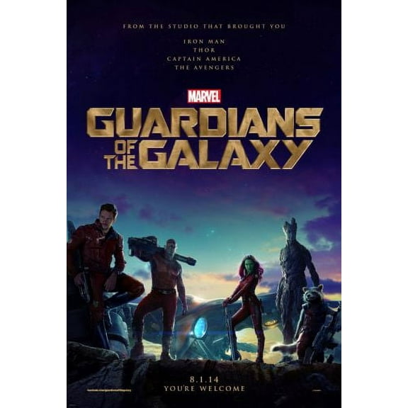 Guardians Of The Galaxy Movie Poster Poster Reprint Art 27Inx40In 27x40 Square Adults Best Posters