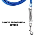 thumbnail image 3 of 30 ft Tie Out Cable for Dog with Durable Spring and Metal Swivel Hooks for Outdoor, Yard and Camping, Rust- Proof Training Tether for Small to Medium Dogs Up to 120 Pounds, Blue, 3 of 7