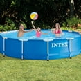 thumbnail image 6 of Intex Metal Above Ground Pool w/ Pump, Filter Cartridge 6 Pack, and Cover, 6 of 9