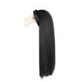 thumbnail image 4 of Peluca de diadema larga y recta de 26 pulgadas con trenza, accesorios para el cabello, peluca sintética con cubierta, peluca natural recta, media peluca natural., 4 of 4