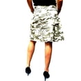 thumbnail image 2 of Lucy Womens Juniors Army camo Camouflage Denim Jeans Cargo Mini Skirt, 2 of 3