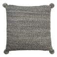 thumbnail image 2 of SAFAVIEH Pom Pom Knits Abstract Plush Pillow, 20" x 20", Dark Grey/Natural, 2 of 3