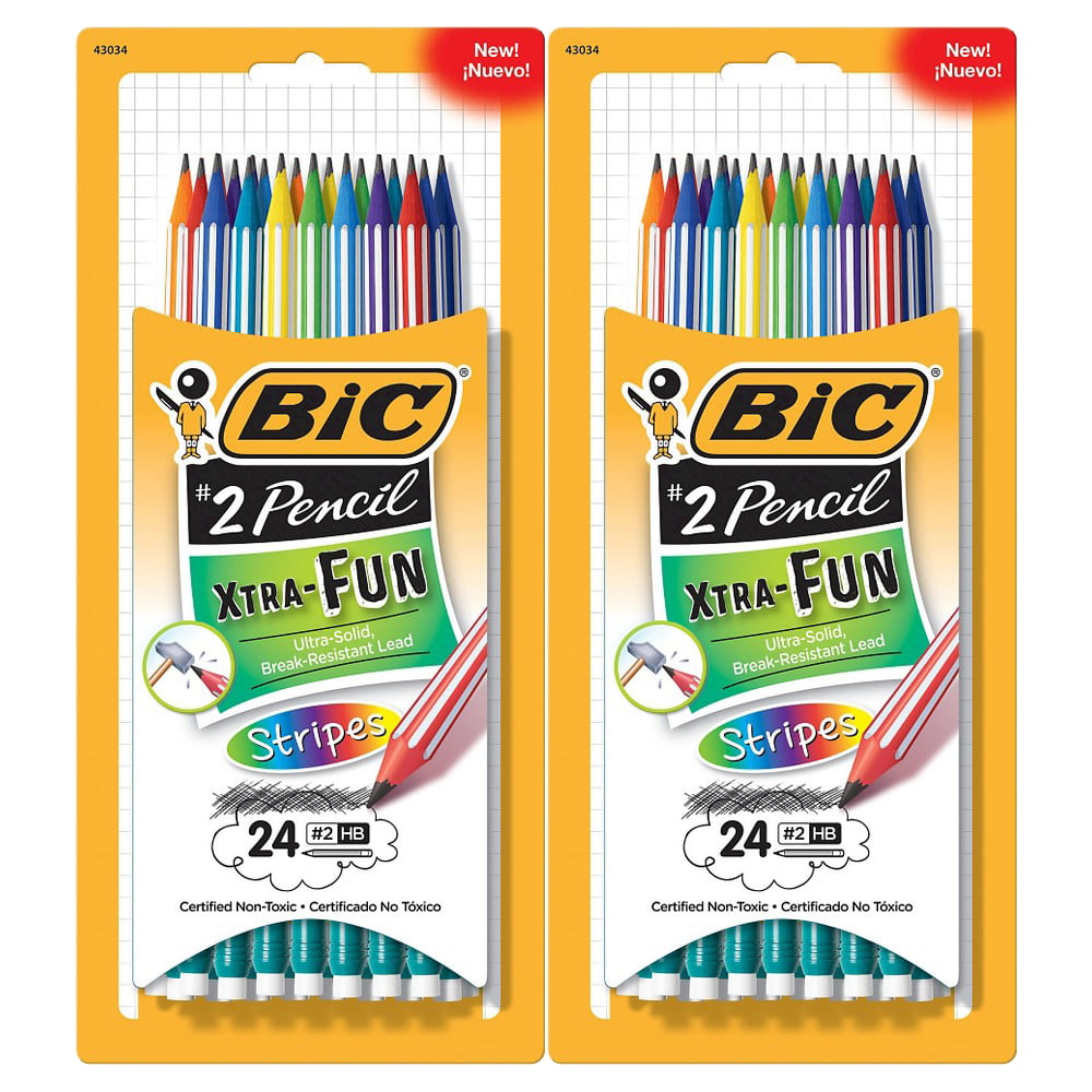 BIC Xtra-Fun Sharpened Graphite Pencils #2 HB Break Resistant Lead Pack of 36 70330987890 