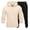 BeigeA&25^0709K, variant on Fabrcox Sweatsuits for Men 2 Piece Unisex Fleece Mens Joggers and Hoodie Set Causal Athletic Workout Sweatshirt Joggers Track Suits Beige S
