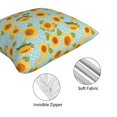 thumbnail image 4 of Throw Pillow Covers, White Polka Dot Sunflower A Soft Square Pillow Cases with Invisible Zipper for Couch Bed Sofa, Farmhouse Fall Home Decor 20"x20", 4 of 7