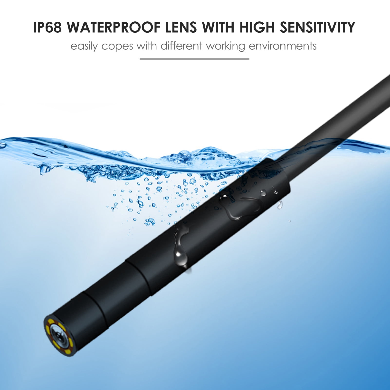 Scope Industrial Endoscope 1080P Digital Borescope IP68 Water Resistant Scope Camera Electronic Camera Video Picture Taking Handheld Inspection Camera With 2.8inch IPS Screen