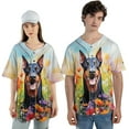 thumbnail image 4 of Welcome Spring Summer Doberman Pinscher Portrait Flower Blue Sky All Over Print 3D Baseball Shirt Doberman Dog Lover Gifts Softball Sport - 12001, 4 of 6