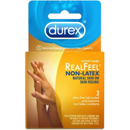 Durex Real Feel Avanti Bare Polyisoprene Non-Latex Condoms, 3 ct (Pack of (Best Condoms That Feel Like Nothing)