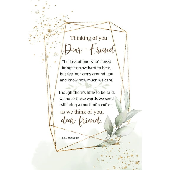 DEXSA Thinking Of You Dear Friend Inspirational Wood Plaque 6 inches x 9 inches