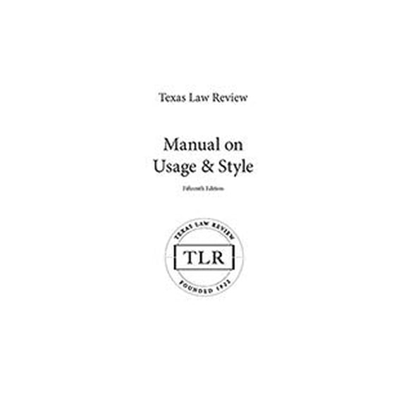 Pre-Owned Manual on Usage & Style 15th edition (2020), 9781878674593, 1878674595, Paperback, 15th edition