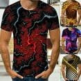 thumbnail image 1 of Men Tops Geometric Print Breathable Polyester Three-dimensional T-shirt for Party, 1 of 8