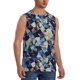 thumbnail image 2 of Fotbe Abstract Blue Squares Men's Camiseta sin Mangas Estampada para Hombres, Playera Casual para Gimnasio, Entrenamiento, Playa-Large, 2 of 7