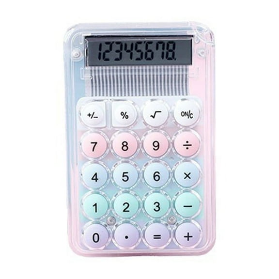 CASAFUN 8 Bit Mini Color Dopamine Calculator Large LCD Screen Large Circular Button Portable Suitable for Student Exam Study Office Wor