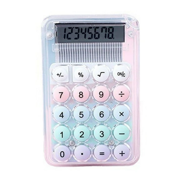 Mini Calculatrice Dopamine Colorée Mignonne Calculatrice Spécifique pour Étudiant Grande Valeur Petite Portable Transparente