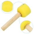 thumbnail image 4 of Esponjas de pintura Uxcell para pintar, paquete de 40 esponjas redondas de diferentes tamaños con mango de madera, color amarillo, 4 of 7