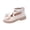 Beige#4, variant on Jinhomg Girls Bow Dress Shoes Toddler Mary Janes Shoes Little Girl School Uniform Oxford Shoes for Girl Flats Black 25