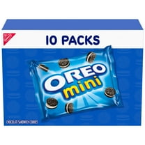 OREO Mini Crunchy Chocolate Sandwich Cookies, Baked, 10- 1 oz Packs,Shelf Stable Cardboard Box