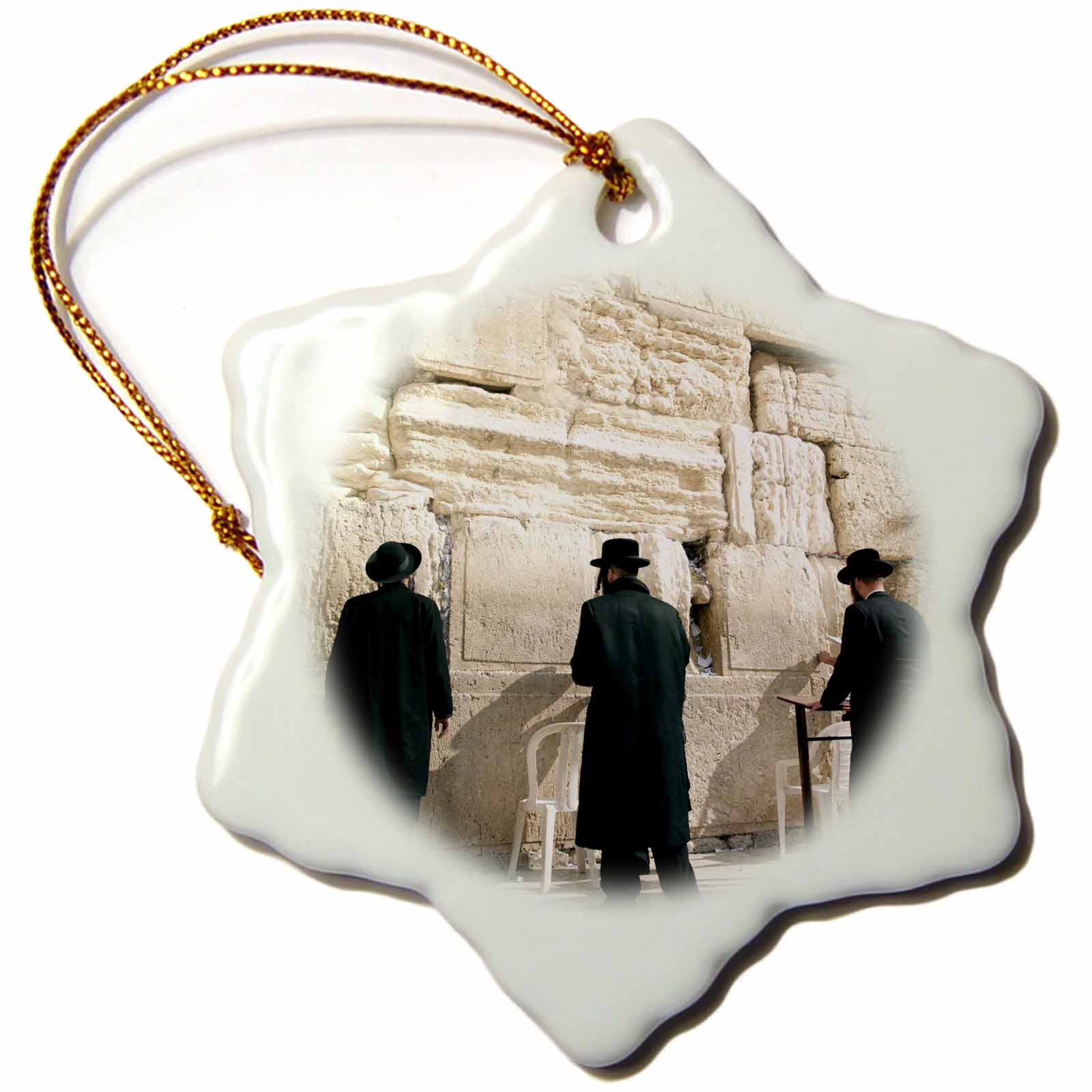 3dRose Israel, Jerusalem, Orthodox men pray, Western Wall AS14