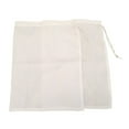 thumbnail image 1 of 2 Pcs Sacs Filtrants pour Cafetière Réutilisables Filtre à Lait Vin Sacs en Maille (Blanc), 1 of 8