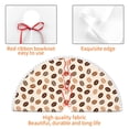 thumbnail image 4 of Rocae Cute Coffee Bean Print for Christmas Tree Skirt with Pom Pom Trim for Holiday Party for Holiday Home Decor Indoor Outdoor-30", 4 of 7