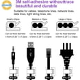 thumbnail image 3 of FrostHike Wire Clips [3 Sizes 50pcs]. Adhesive Wire Organizer Cable Holder Cord Management Command Clips for Office and Home (Clear), 3 of 5