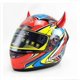 thumbnail image 3 of 2 cuernos de diablo con ventosas (casco no incluido), motocicleta todoterreno, decoración de casco todoterreno, accesorios de plástico, rojo, 3 of 3