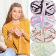 thumbnail image 7 of 4 Bundles 4 Colors Rainbow Yarn 130Yard Yarn for DIY Crocheting Knitting Easy to See Stitches Thick Cotton Beginners Crochet Kit DIY Crafts 30m(32yd)/Bundle, 7 of 7