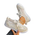 thumbnail image 3 of Sneakers for Women Lace Up Mesh Casual Breathable Knit Flat Sneakers Non-Slip Outdoor Daily Shoes, 3 of 5