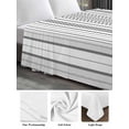 thumbnail image 6 of Black White Striped Queen Size Flat Sheet, Wrinkleproof & Fadeproof Cooling Flat Bed Sheet Only, Modern Farmhouse Geometric Breathable Soft Bedding Top Sheets 90 x 102 Inches, 6 of 8