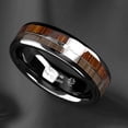 thumbnail image 2 of Tungsten Rings for Men Wedding Bands for Him 6mm Black Wood Arrow, 2 of 5