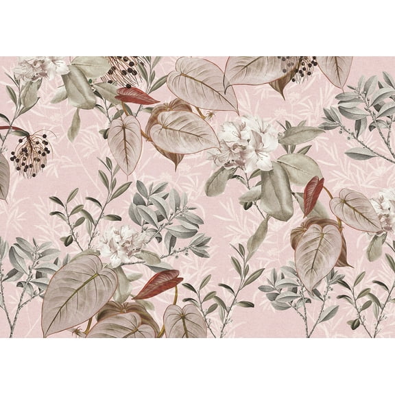 Blush Branches Wall Mural