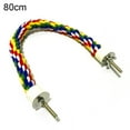 thumbnail image 1 of HEVIRGO Pet Bird Parrot Chewing Bar Swing Hanging Climbing Perch Cage Play Bite Toy Multi-color Cotton Rope + Metal, 1 of 8