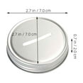 thumbnail image 5 of VORCOOL 8Pcs Metal Mason Jar Lids Silver Wide Mouth Coin Bank Covers, 5 of 8
