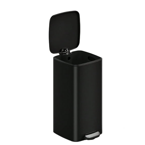 Kitchen Trash Can, 8-Gallon (30 L) Trash Bin, Stainless Steel Garbage Can, With Inner Bucket, Soft Close And Stays Ope