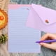 thumbnail image 4 of Xiao Hua Juego de papel rayado y sobres, adecuado para tarjetas, cumpleaños, bodas, ceremonias, 30 sobres y 60 hojas de papel., 4 of 5