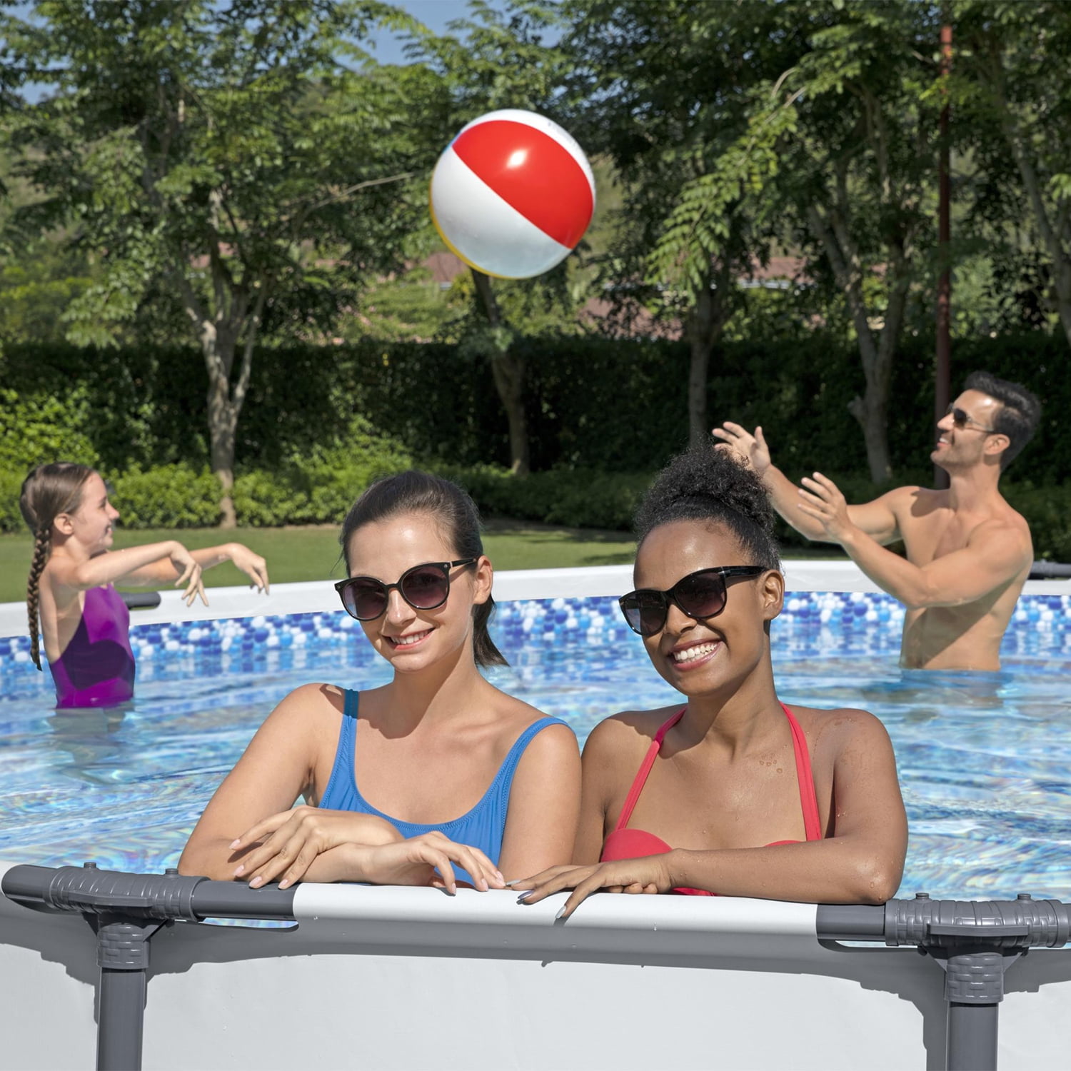 Bestway Steel Pro MAX 16' x 4' Above Ground Round Pool Set w/ Accessory Kit
