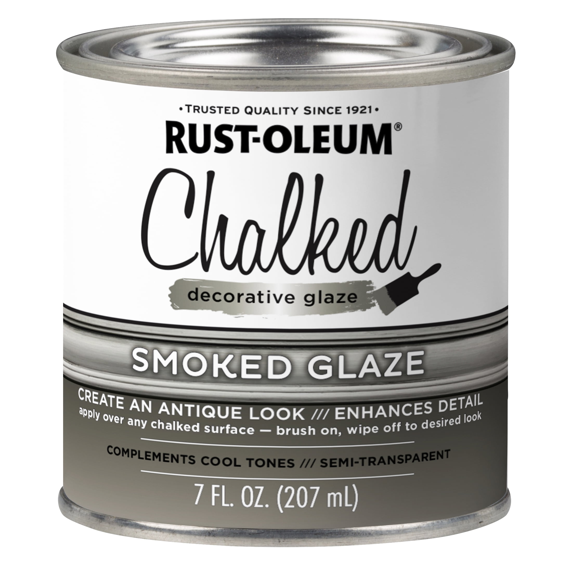 4 Pack, Smoked Glaze, Rust-Oleum Specialty Chalked Matte Paint - 349609, 1/2 Pint