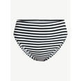 thumbnail image 5 of Time and Tru Women's and Women's Plus Size Crinkle High Rise High Leg Cheeky Bikini Bottoms, Sizes XS-3X, 5 of 5