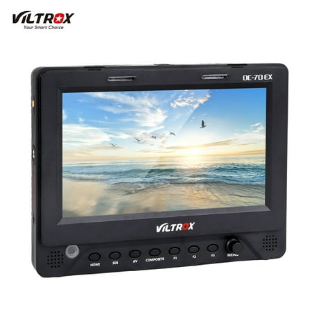 Viltrox DC-70EX 4K Porfessional Portable 7 Inch HD Clip-on Camera Video LCD Monitor Support 4K Signal Input 1024 * 600 Resolution for High Definition Multimedia Interface / SDI Input and Output & AV (Best Input Lag Monitor)