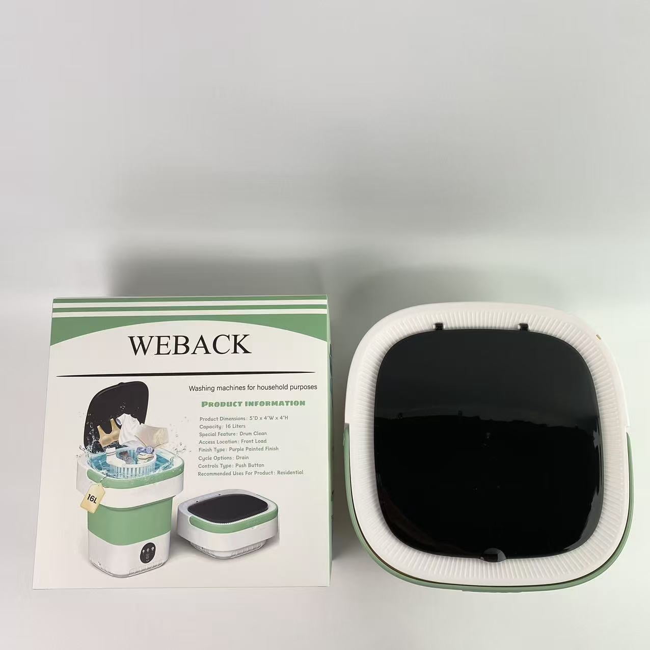 WEBACK Washing machines for household purposes,Portable Washing Machine, 16L Upgraded with Spin Basket Laundry Machine - Green
