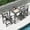 Gray, variant on Domi Outdoor Living HDPE Adirondack Bar Set, 3-Piece Outdoor Patio Furniture Set with 2 Bar Chairs & Table, All-Weather HDPE for Backyard, Balcony, Poolside, Black