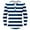 Blue, variant on Dagegui Men's Striped Henley Shirts Long Sleeve Tops Trendy Crewneck Button Pullover Tees Big and Tall Slim Fit Athletic T-Shirts Casual Fall Shirt Navy L