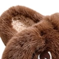 thumbnail image 4 of ABSUYY Dog Slippers for Boys Girls,&nbsp;Brown&nbsp;Soft Plush Warm House Shoes, Non Slip Closed Back, Size 1.5 Big Kid, 4 of 5