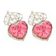 thumbnail image 1 of 2 Sets Simulation Rose Flower Soap Rose Bouquet Ornament Flower Adornment Valentine's Day Gift for Women Ladies with Iron Basket (Pink), 1 of 2
