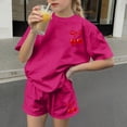 thumbnail image 4 of Vestido de Verano con Mangas Ocio de Verano de Niños Cuello Redondo Mangas Cortas Y Pantalones Cortos Conjunto de Dos Piezas Conjunto de Verano Lindo, 4 of 6