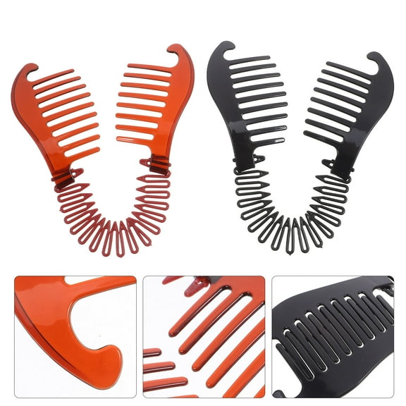 Beaupretty 4pcs Hair Styling Clips For Thick Hair Non Slip Accessories For Women Black