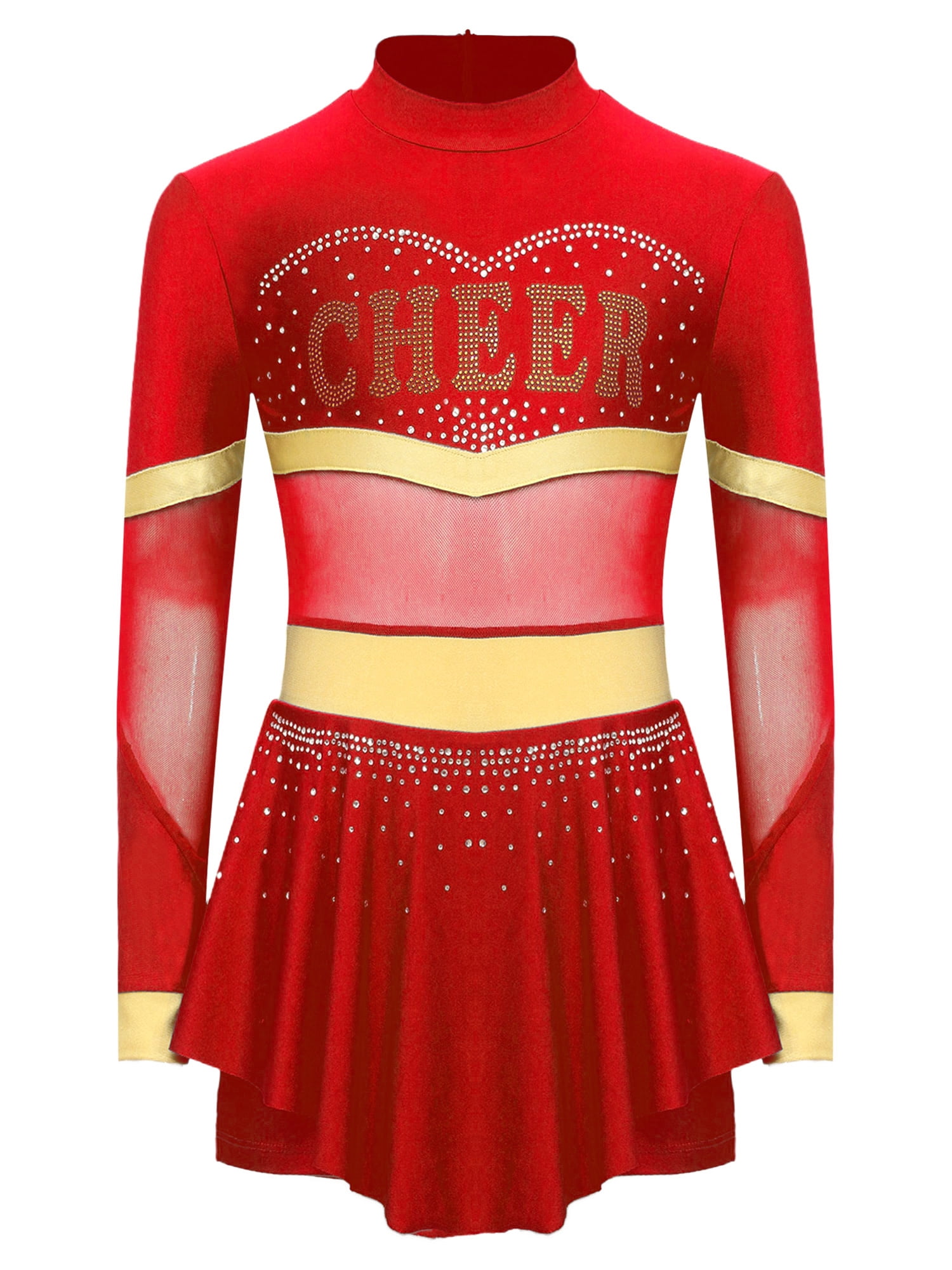 Zaldita Kids Girls Glitter Cheerleading Uniform Cheer Leader