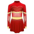 thumbnail image 3 of Zaldita Kids Girls Glitter Cheerleading Uniform Cheer Leader Outfits Sparkly Dance Dress Leotard Performance Dancewear Red 12, 3 of 7